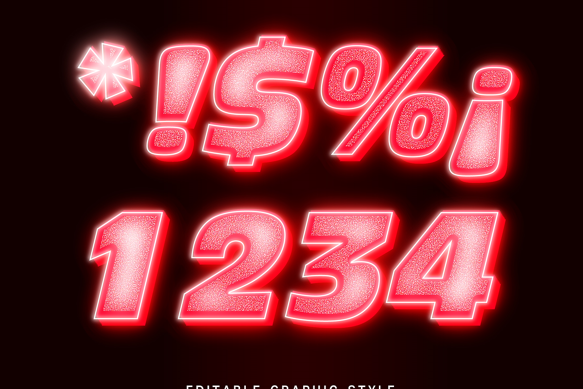 Neon Glitter Bold 3D Text Effect preview 2