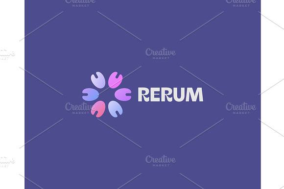 A flower logo from gradient shapes preview 2