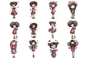 Watercolor Valentines Fairy Clipart, an Illustration by DreamArtGraphic (Thumbnail 3 of 4)