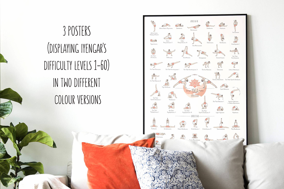 200 Iyengar Yoga Asanas - Yoga Set, a Healthcare Illustration by Franzi draws (Photo 3 of 6)