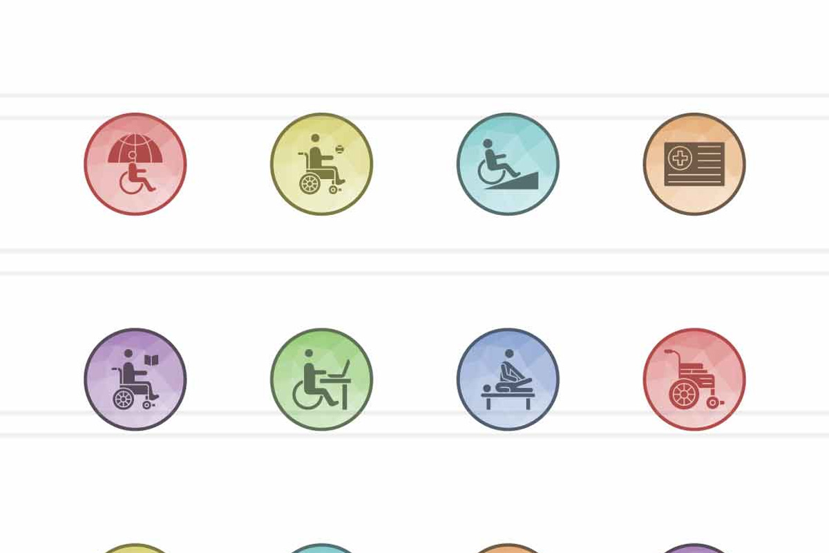25 Disability Inclusion Icons, a Solid Icon by IconBunny (Photo 2 of 2)