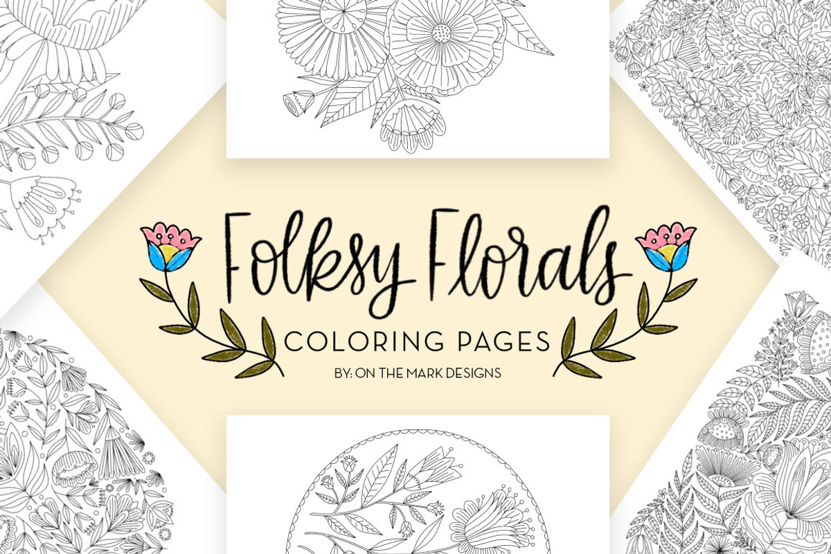 Folksy Florals Design Bundle, a Texture Illustration by On the Mark Designs (Photo 9 of 11)