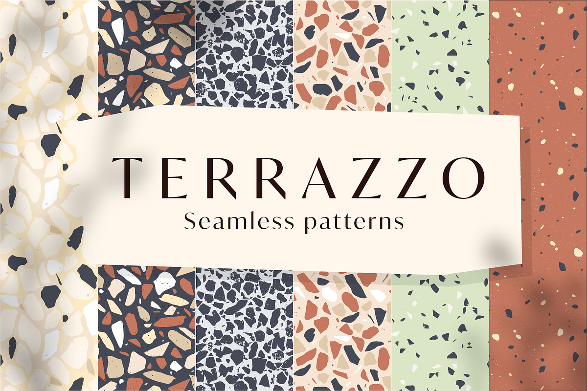Terrazzo Seamless Patterns, a Pattern Graphic by Marinastu (Photo 1 of 5)