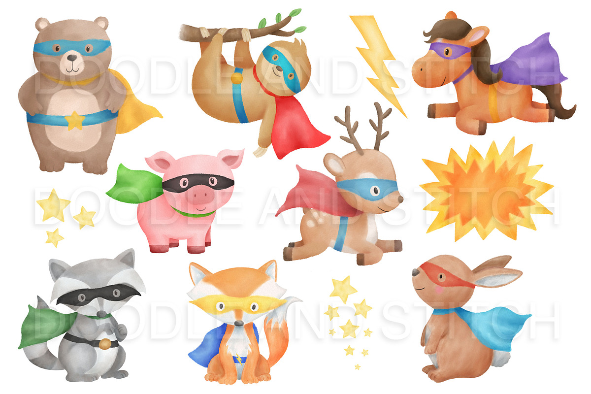 Superhero Animal Illustrations, an Animal Illustration by Doodle and Stitch (Photo 2 of 2)