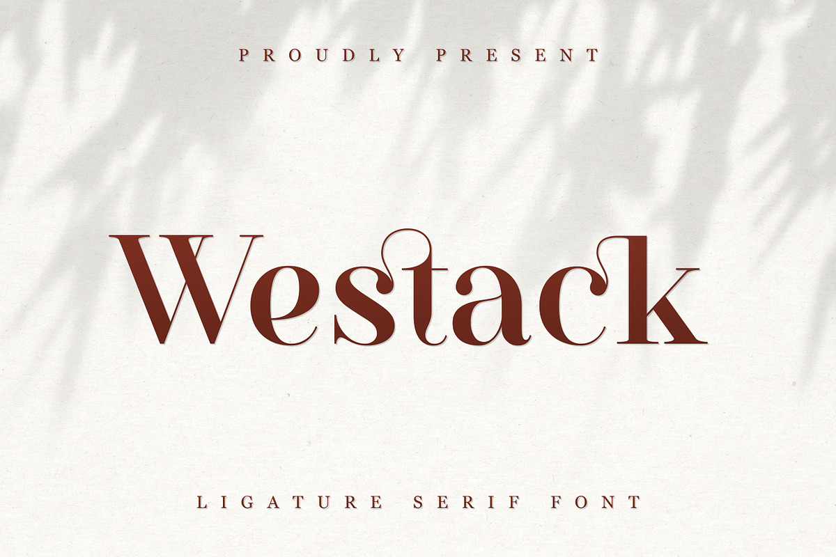 Westack - Ligature Serif Font, a Serif Font by Almarkhatype (Photo 1 of 10)
