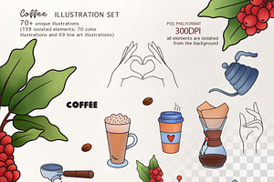 Offee Illustration Set