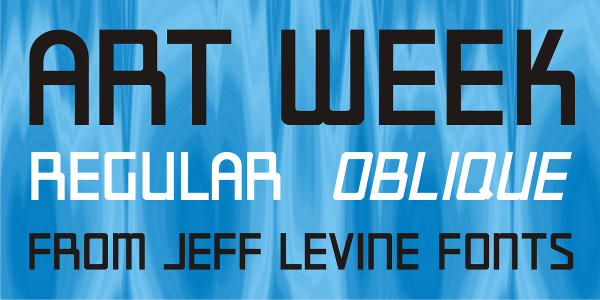 Art Week JNL, a Sans Serif Font by Jeff Levine Fonts