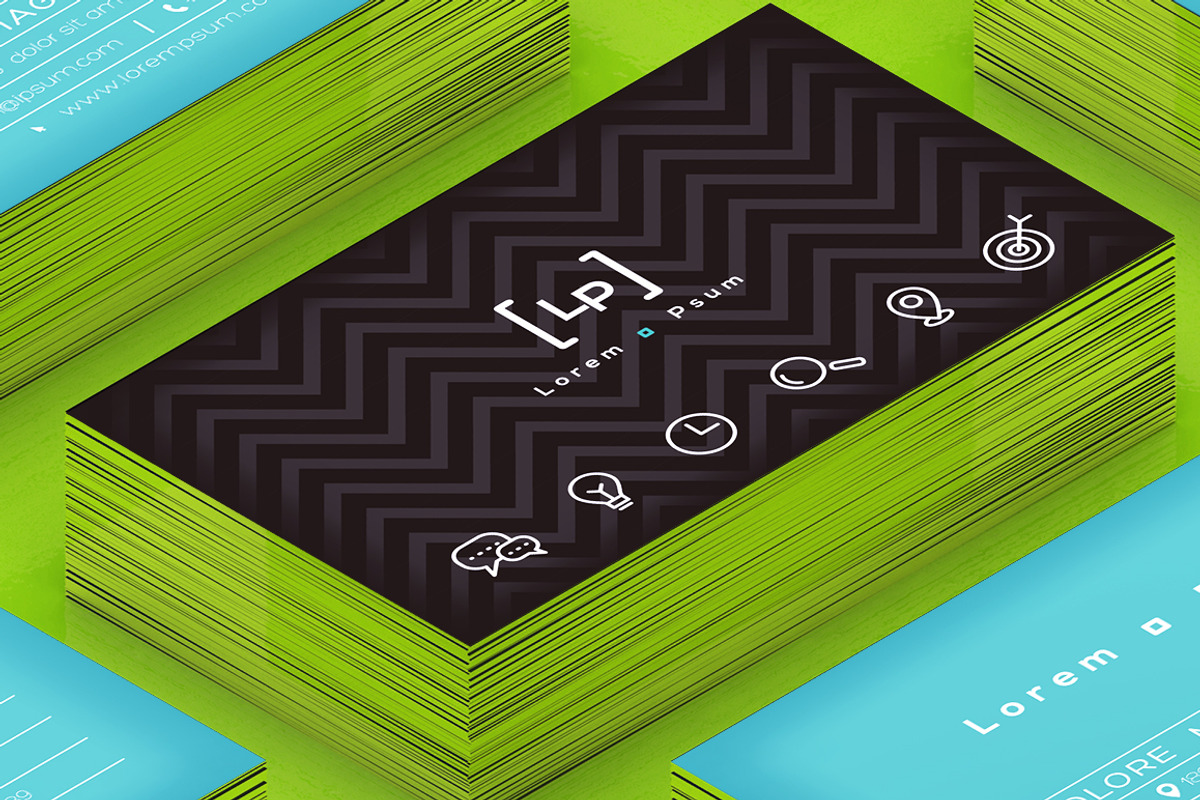 Isometric Business Card Mock-Up, a Print Template by graystudio (Photo 5 of 7)