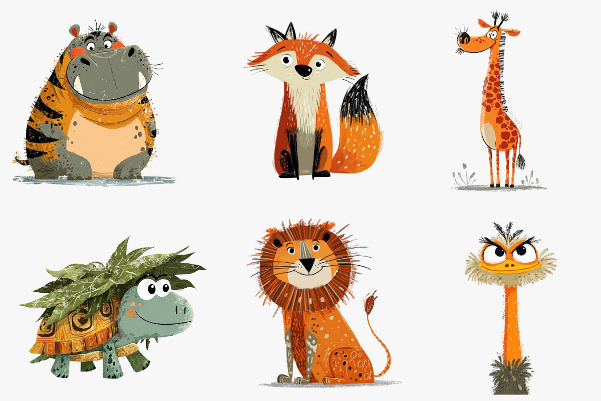 Quirky Cartoons animal clipart, an Illustration by CreationArt (Photo 2 of 5)