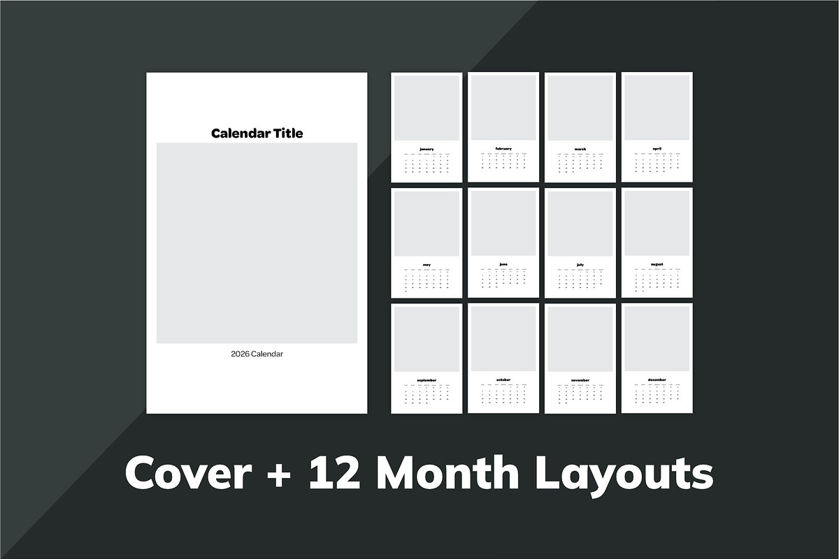 2026 InDesign Calendar Tablet Size preview 6