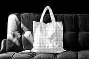 Totebag Mockup on Sofa, an Apparel Mockup by sagesmask.com (Thumbnail 3 of 4)