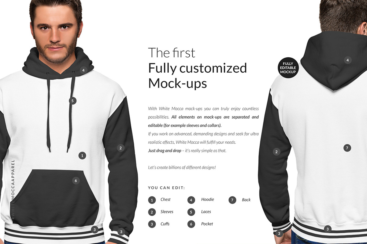 Men Hoodie 2 Mock-ups Set FREE DEMO, a Books & Magazine Mockup by Apparel_Mockups (Photo 5 of 25)