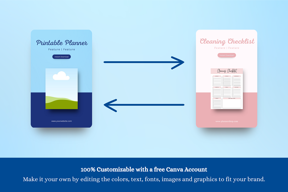 Pinterest Pin Templates Printables, a Social Media Template by The Chaos Project (Photo 2 of 8)