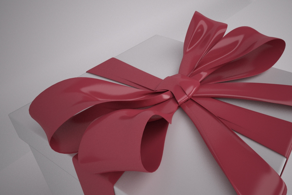 Gift Box with Knotted Bow, an Object 3D Model by kjpargeterimages (Photo 3 of 4)