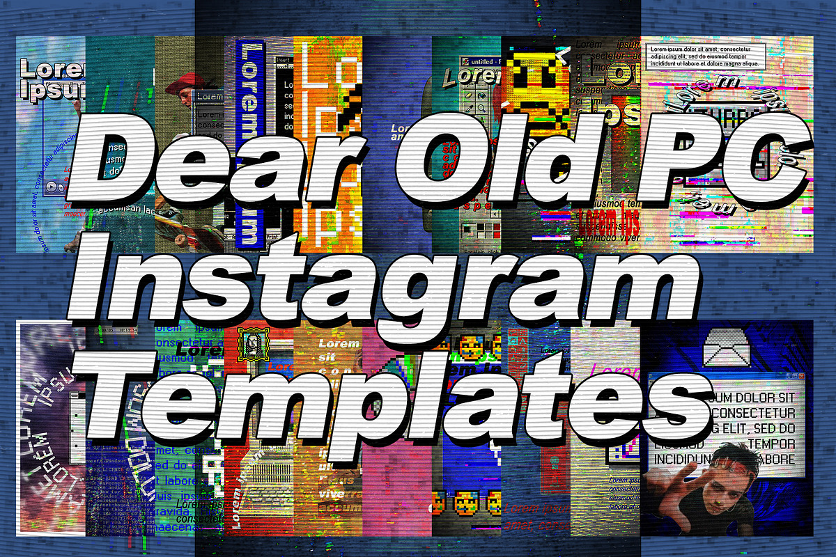 x40 Dear Old PC Instagram Templates, a Social Media Template by bbymedia.store (Photo 1 of 3)