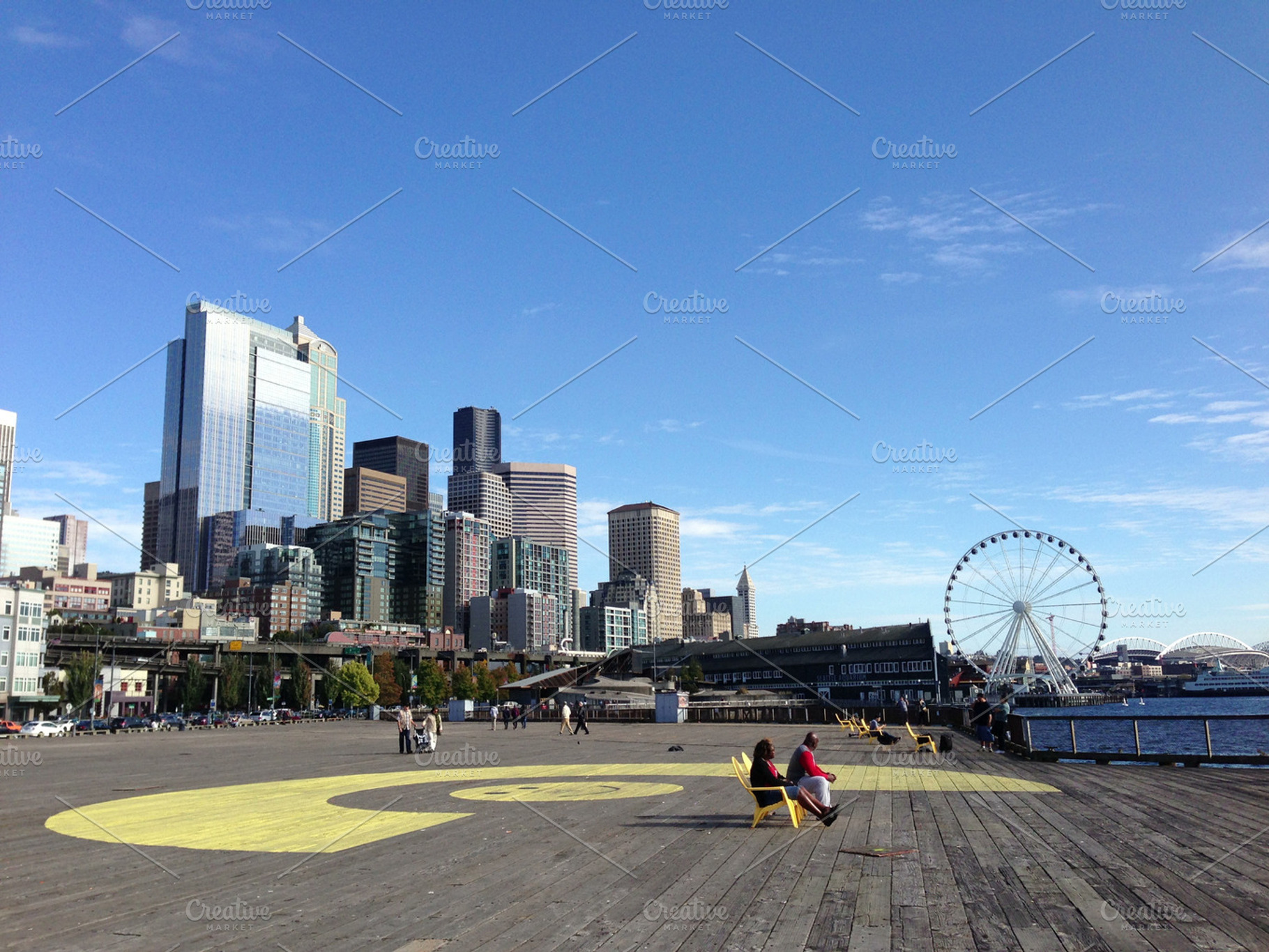 View on Seattle from Pier 62