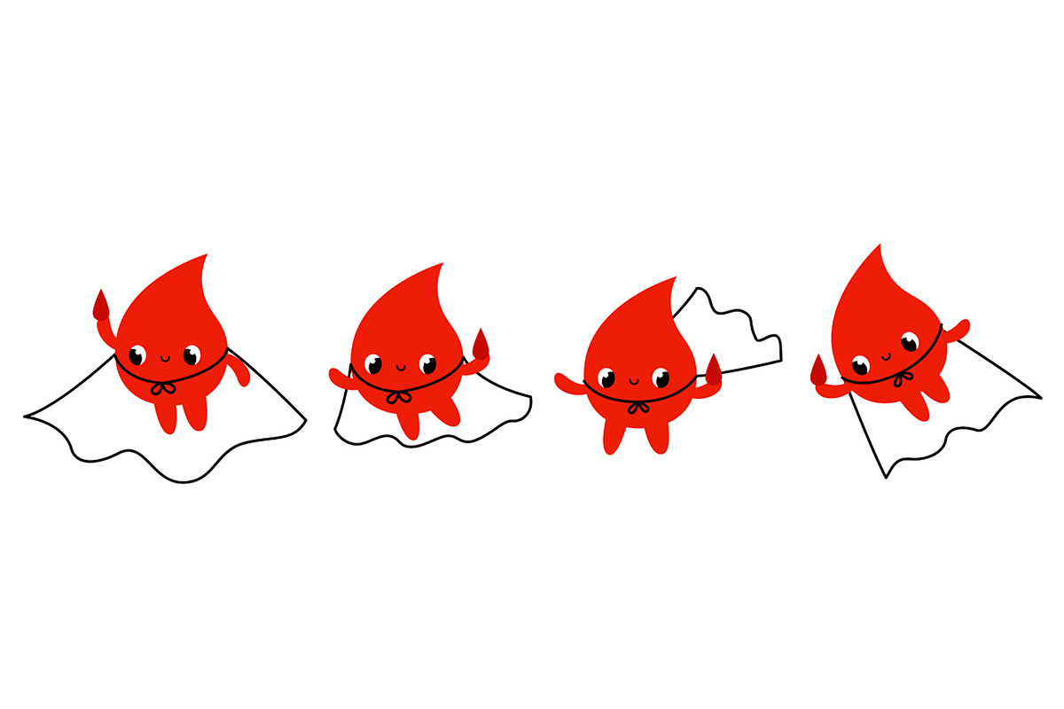 Blood Drop Superhero Medical Donor, a Healthcare Illustration by the_myro (Photo 3 of 12)