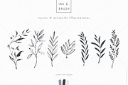 Ink botanicals, logos & patterns, a Texture Illustration by Lisa Glanz (Thumbnail 5 of 32)