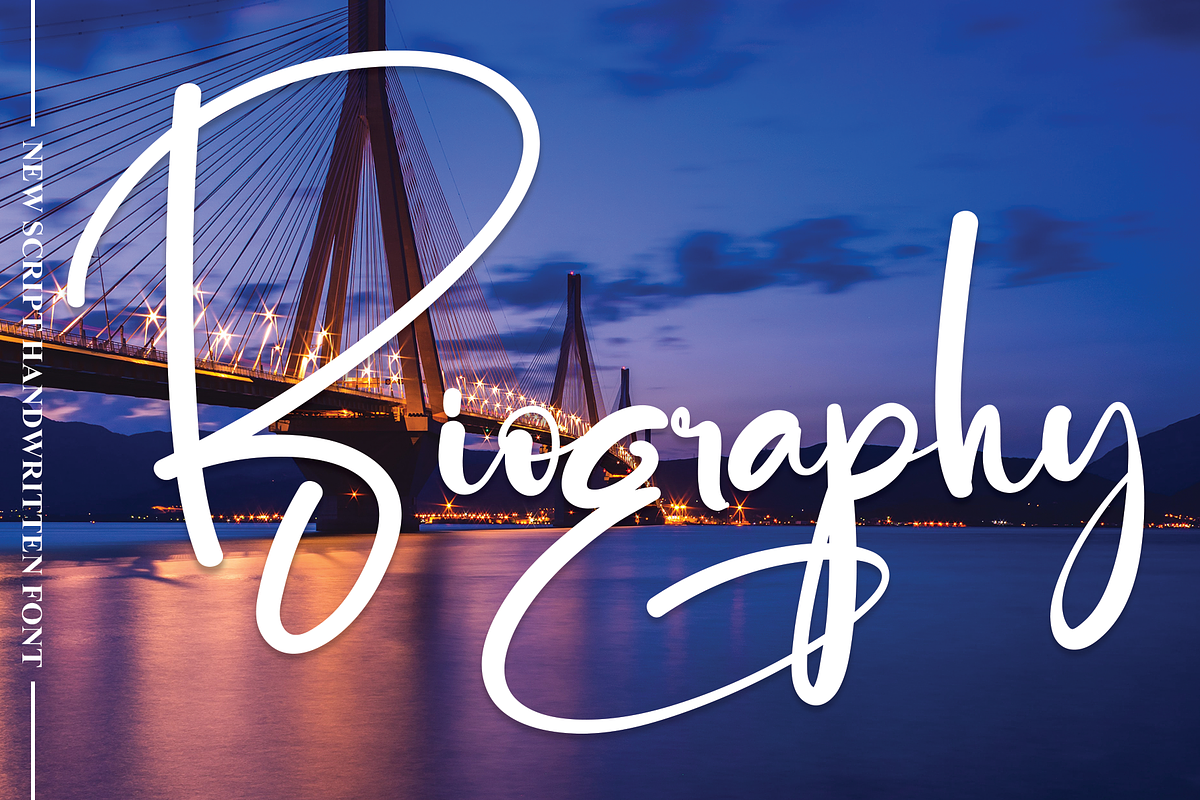 Biography | Script Font, a Script Font by Scratchones (Photo 1 of 7)