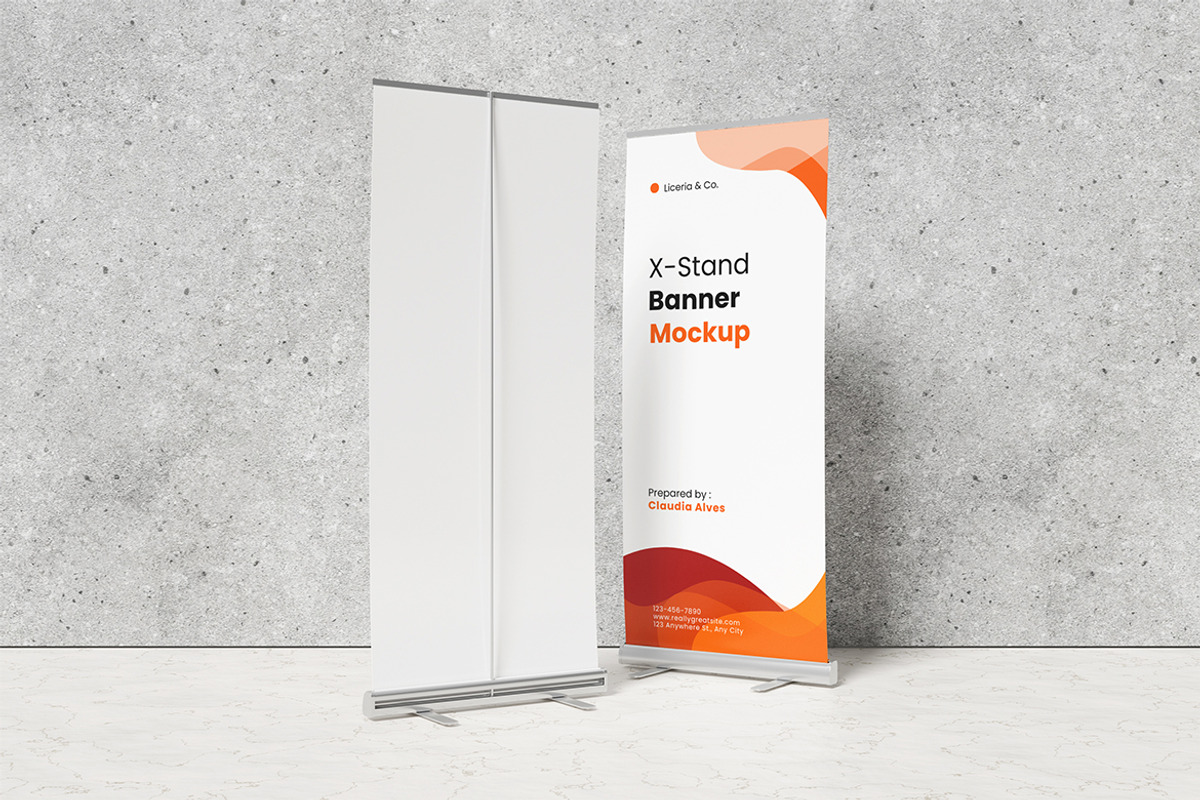 X-Stand Banner Mockup, an Advertising Mockup by swsi-studio (Photo 5 of 5)