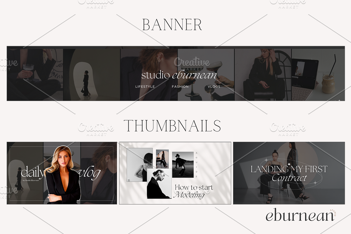 Youtube Branding Kit Canva, a Social Media Template by Studio Eburnean (Photo 3 of 5)