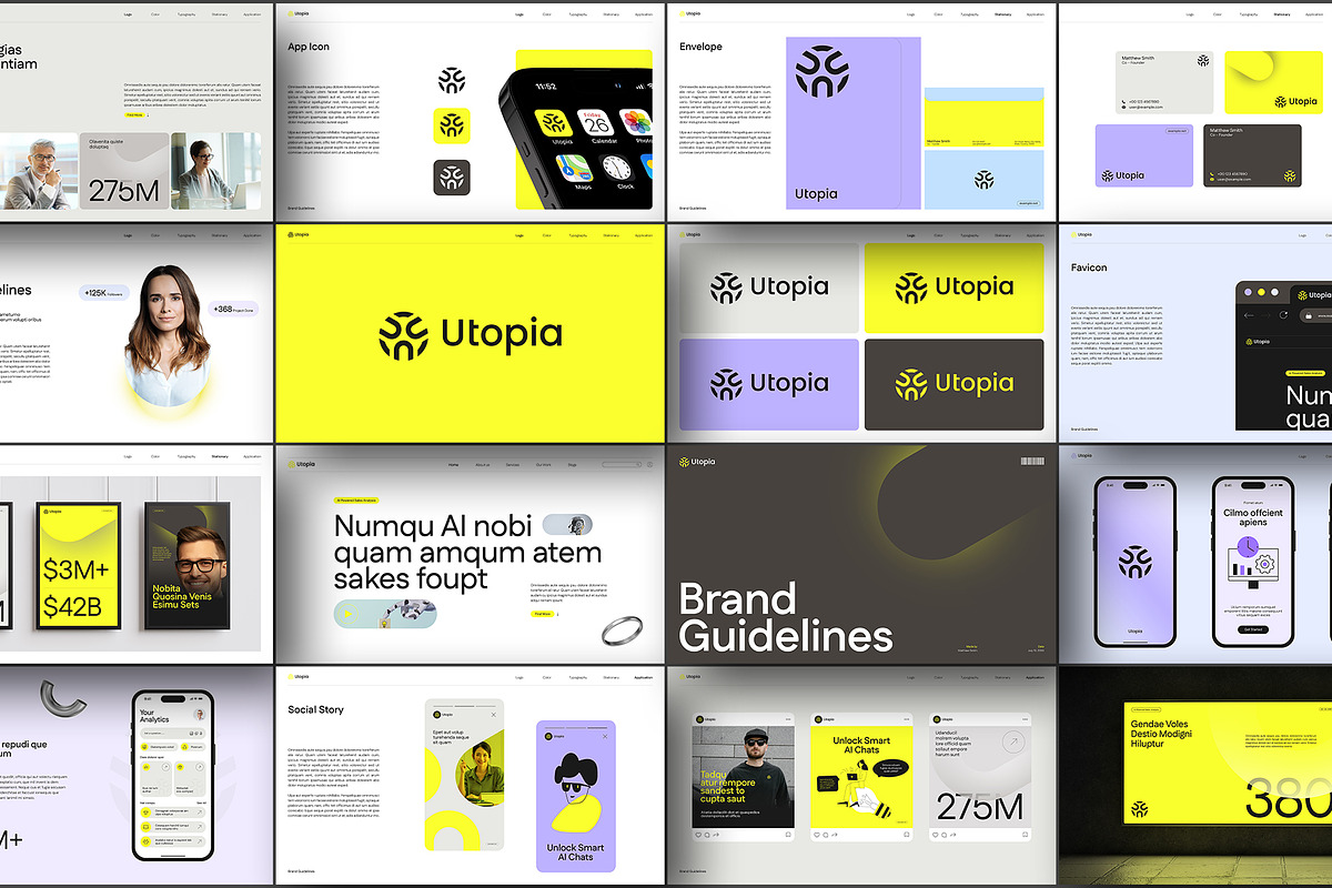 Utopia V4- Brand Guidelines Template, a Branding & Logo Template by graphypix (Photo 2 of 14)
