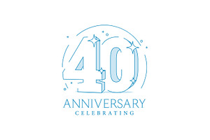 Anniversary 40. 3d number forty