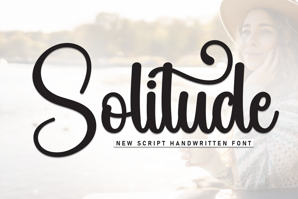 Solitude | Script Font, a Handwritten Font by Scratchones (Photo 1 of 9)