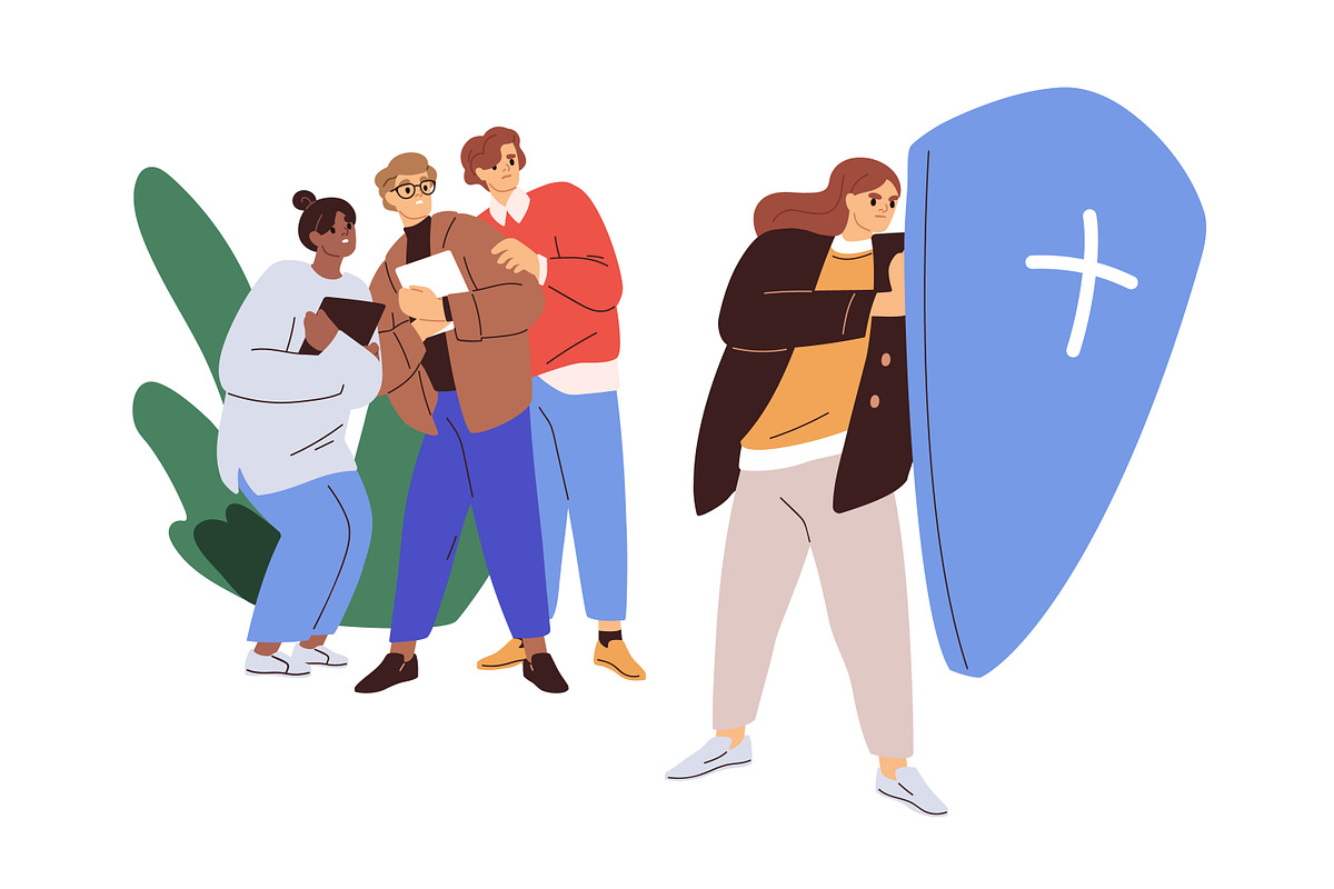 People protect from danger concept, a Person Illustration by Good Studio (Photo 2 of 8)