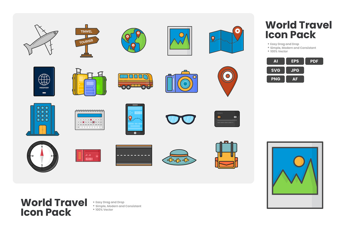 World Travel Icon Pack, a Duotone Icon by erifqizeicon (Photo 1 of 3)