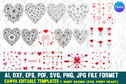Valentine Pattern Design SVG | Love, a Pattern Graphic by VectorArtPrintableDesign (Thumbnail 1 of 3)