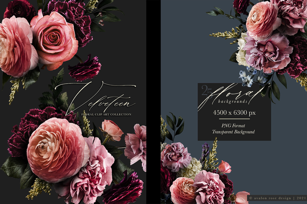 Velveteen Floral Clip Art Collection, an Object Graphic by Eclectic Anthology (Photo 8 of 19)