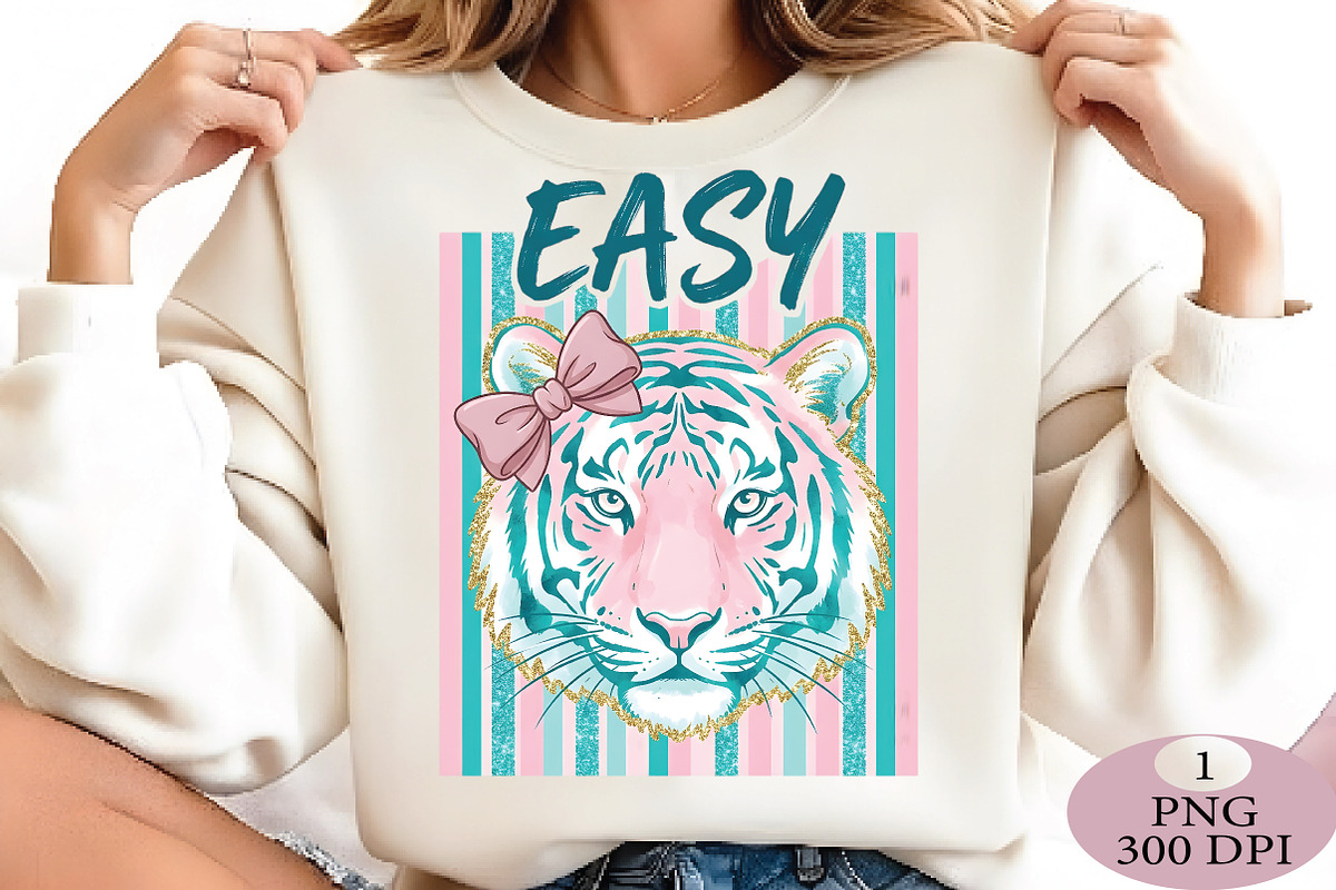 Easy Tiger PNG Coquette Tiger Bow, a Seasonal Illustration by Daily.Designs (Photo 5 of 5)