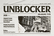 Unblocker - Headline Type, a Serif Font by ikiiko (Thumbnail 1 of 7)