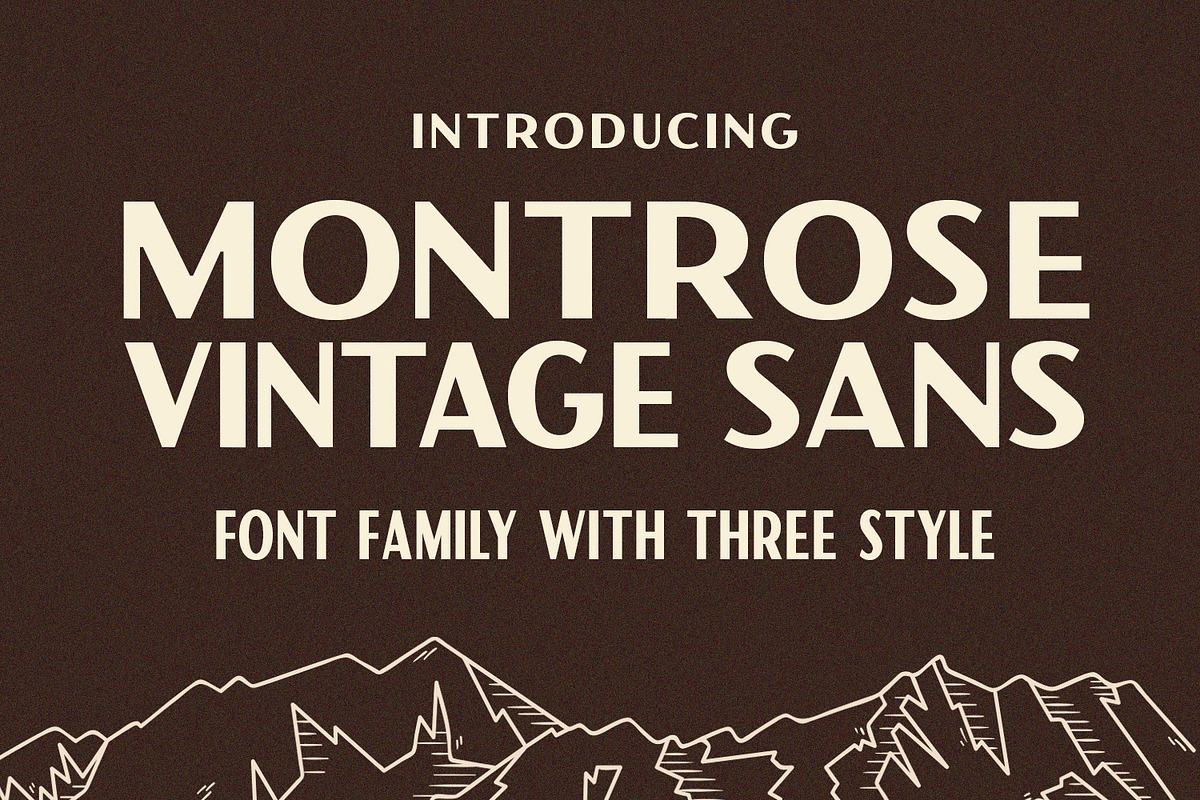 Montrose - Vintage Sans, a Sans Serif Font by Viswell (Photo 1 of 10)