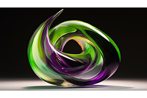 dynamic purple green abstract ai, an Abstract Photo by pikepicture