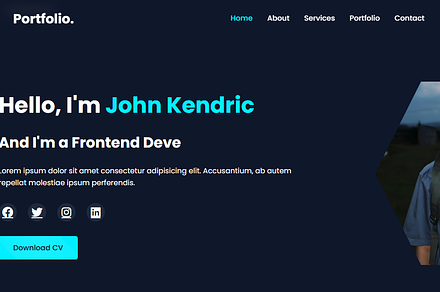 Modern Portfolio Website, a Landing Page Template by StevenIMANZI