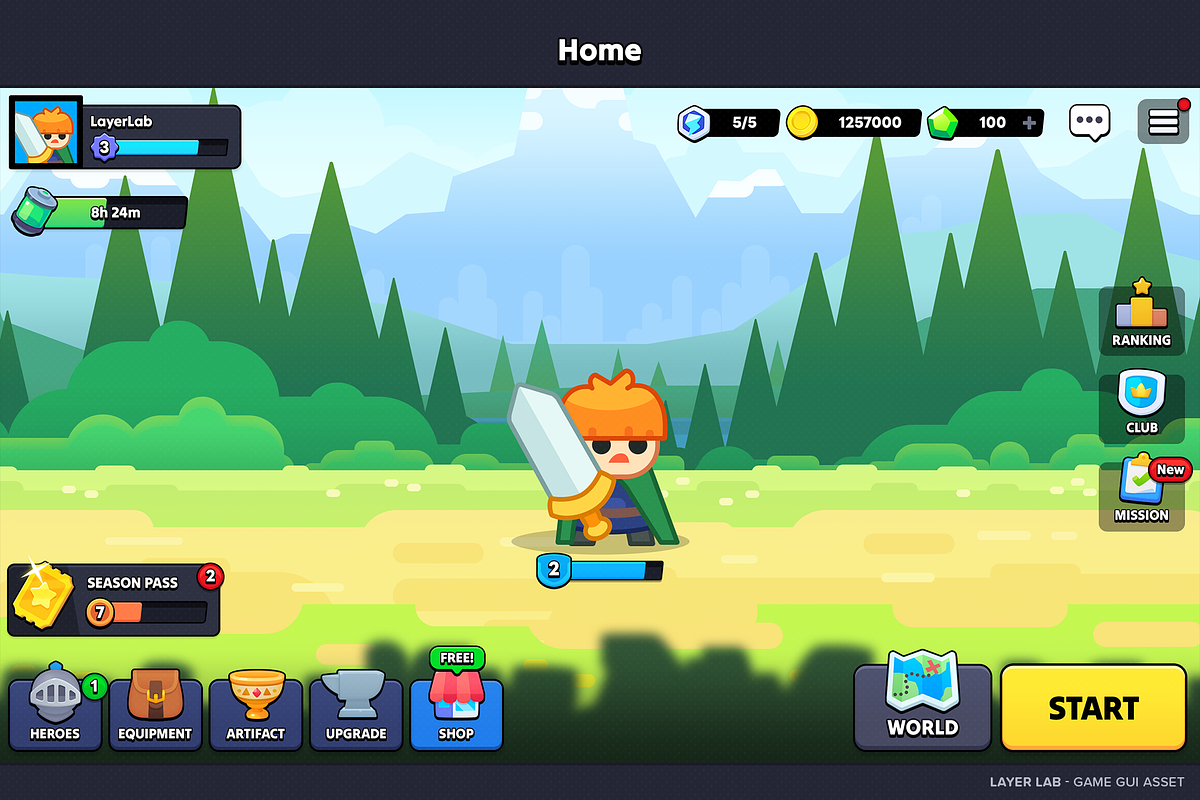 GUI - Casual Fantasy, an UI Kit Template by LAYERLAB (Photo 7 of 20)