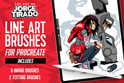 Line Art Brush Set for Procreate, a Brush Add-On by jorgetiradoart (Thumbnail 1 of 5)