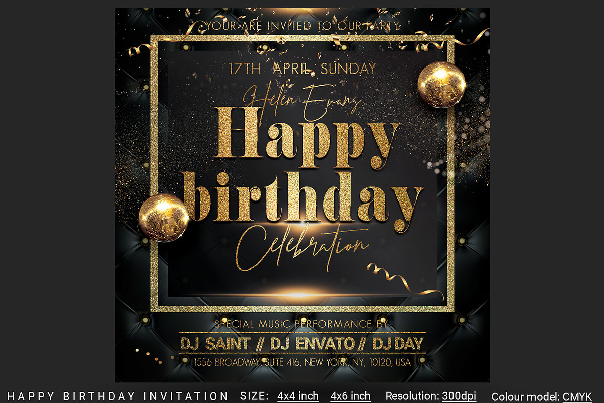 Happy Birthday Invitation, a Flyer Template by Artolus (Photo 1 of 4)