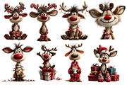 Christmas reindeer clipart, an Illustration by Designworld (Thumbnail 3 of 4)