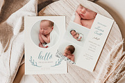 Baby Birth Announcement Template, a Card Template by By Stephanie Design (Thumbnail 1 of 4)