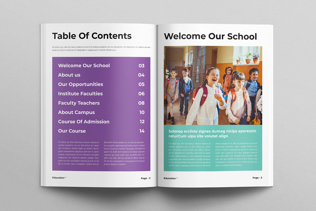 Education Brochure Template, a Brochure Template by E-Type (Photo 2 of 7)