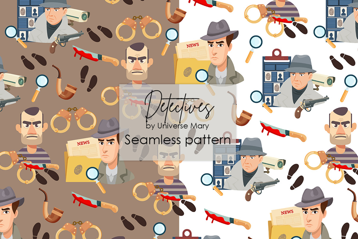 Detective Vector Clipart Set, a Work Illustration by Universe Mary (Photo 8 of 9)