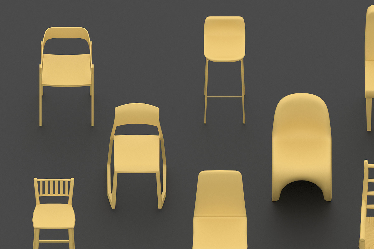 Basemesh chairs collection, a Furniture 3D Model by MohamedHussien1 (Photo 4 of 4)