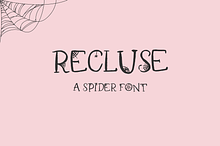 Recluse Spider Font - Halloween Font