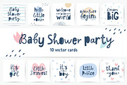 Baby Shower Party cards, a Decorative Illustration by redcollegiya design (Thumbnail 1 of 3)