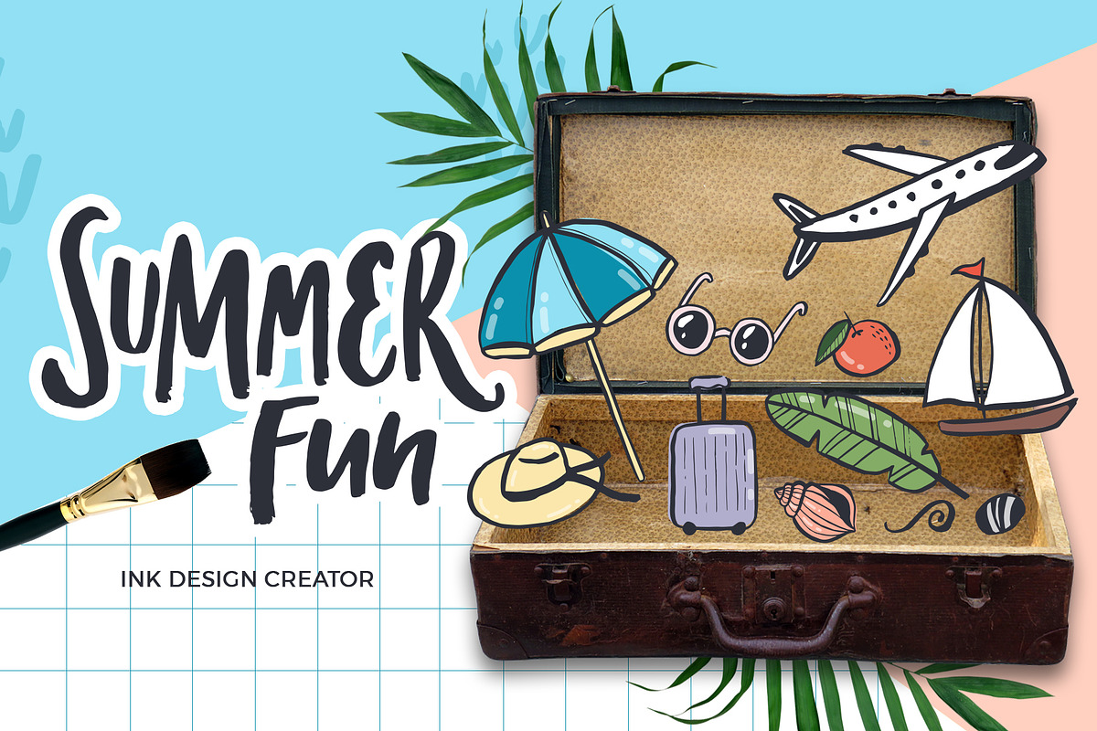 Summer fun - ink design creator, an Object Graphic by Beauty Drops (Photo 1 of 9)