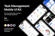 Task Management Mobile UI Kit, an UI Kit Template by flr.24 (Thumbnail 1 of 2)