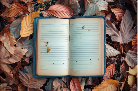 Open blank notebook surrounded by, a School & Education Photo by Ylivdesign
